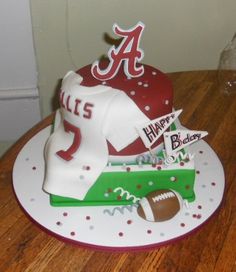 Alabama Football Themed Birthday Cakes Alabama Football Themed Birthday Cakes