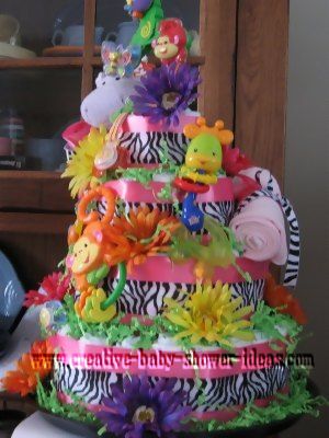 Animal Diaper Cake Zebra