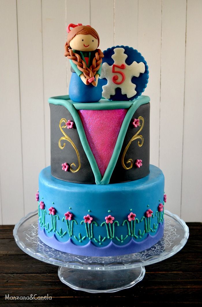 Anna From Frozen Birthday Cake