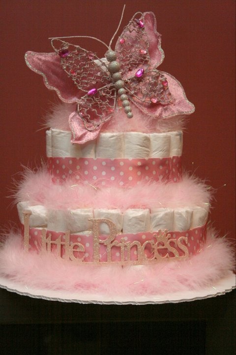 Baby Girl Diaper Cake