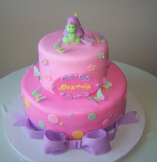 Baby Girl First Birthday Butterfly Cake