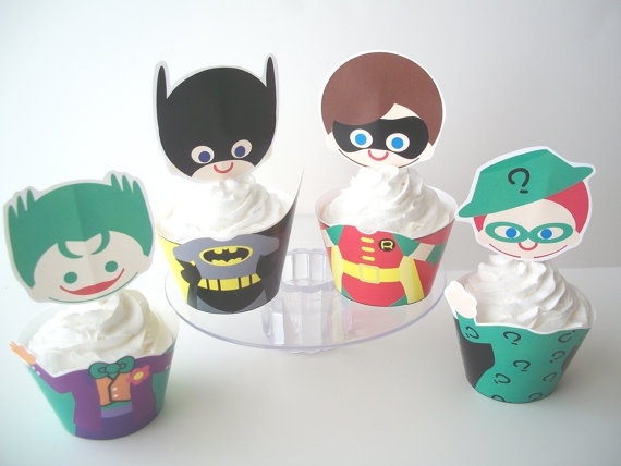 Batman Cupcake Wrappers- Perfect for Ev