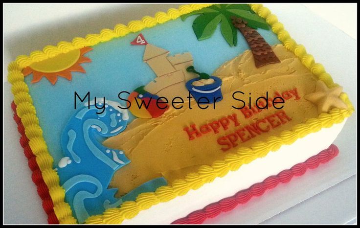 Beach Sheet Cake