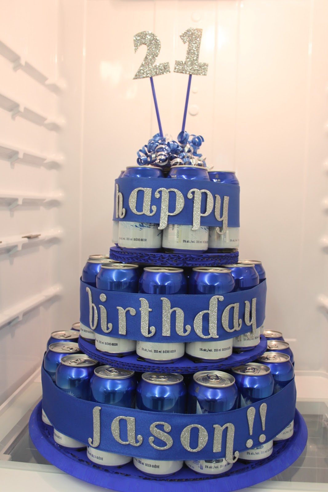 Beer Can Birthday Cake