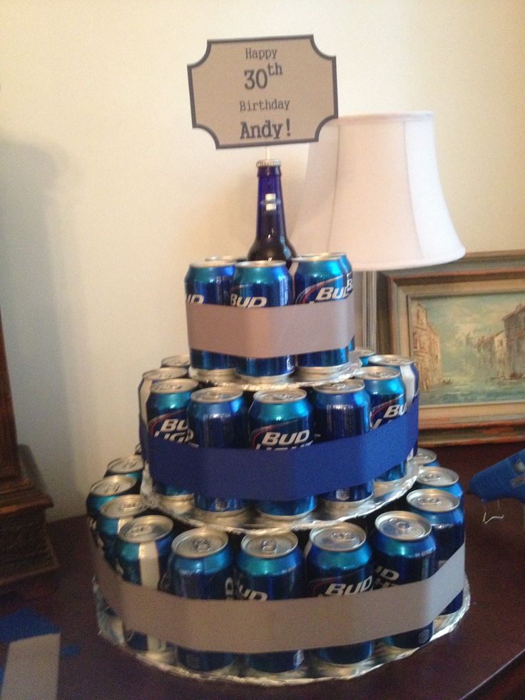 Beer Can Birthday Cake