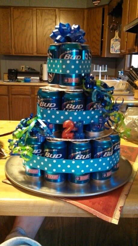 Beer Can Birthday Cake