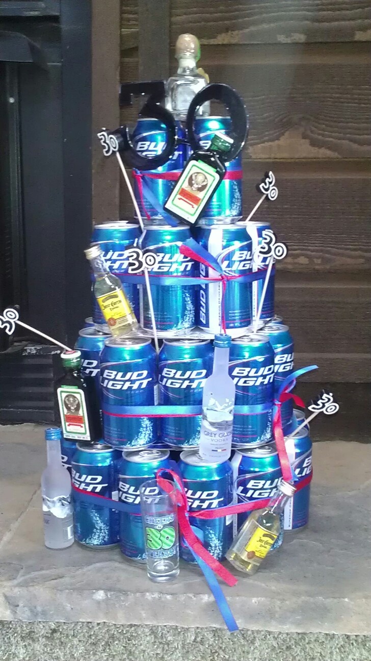 Birthday Cake Out of Beer Cans Birthday Cake Out of Beer Cans