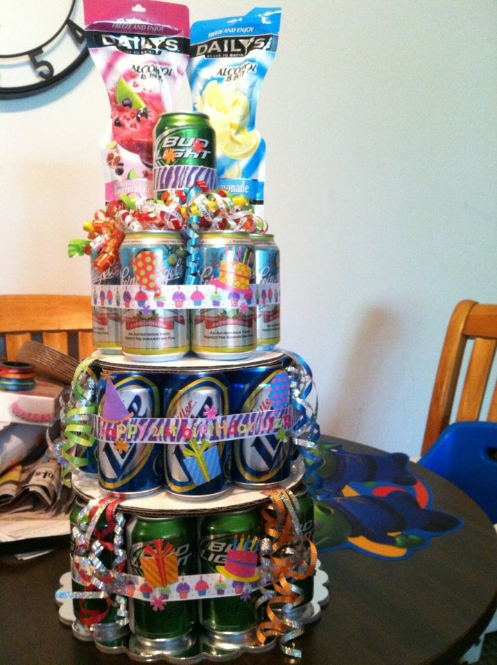 Birthday Cake Out of Beer Cans