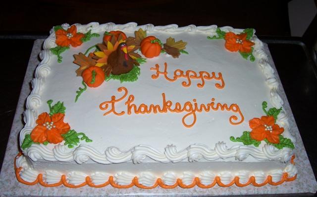 Birthday Thanksgiving Sheet Cake