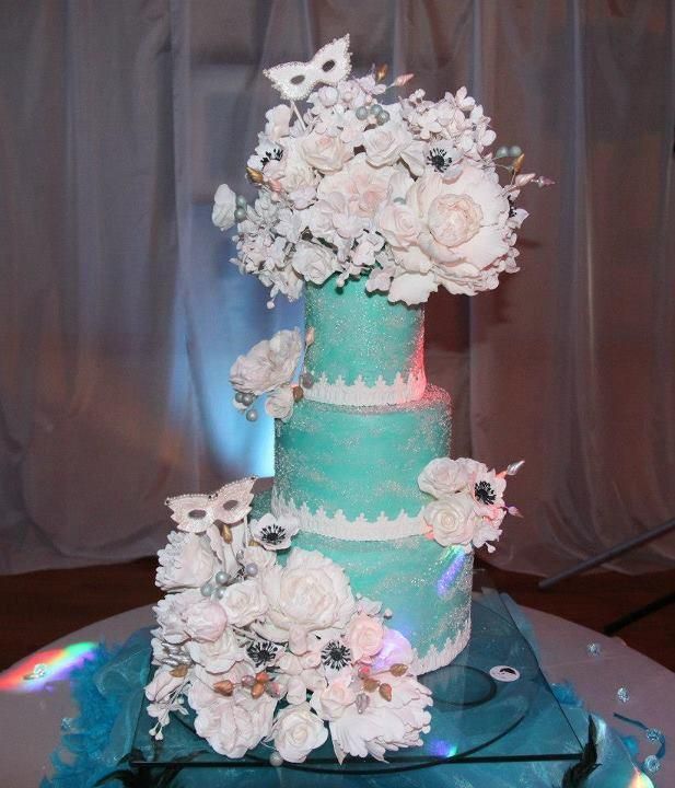 Blue Sweet 16 Birthday Cakes
