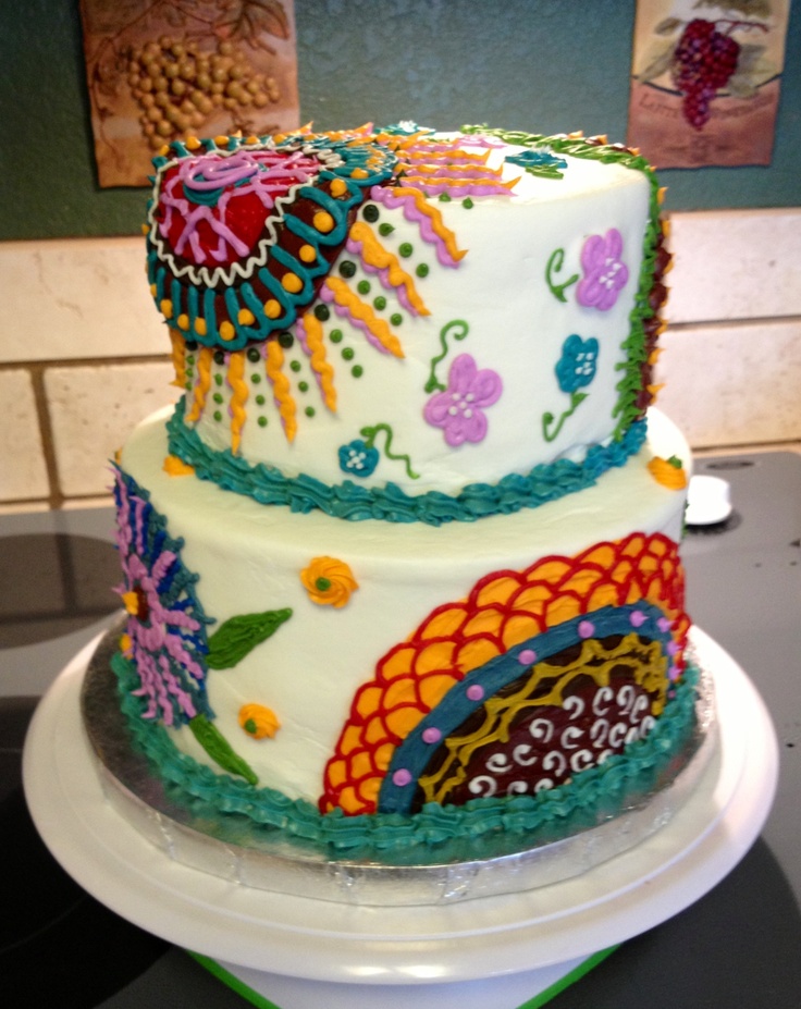 Bohemian Flower Cake Bohemian Flower Cake