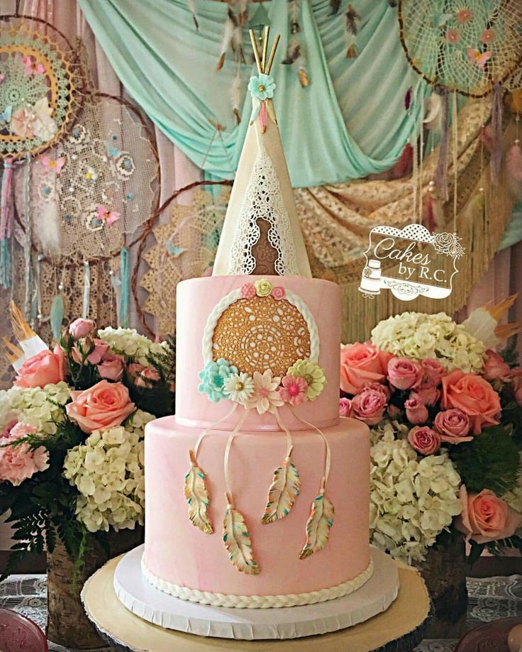 Boho Birthday Party Cakes Boho Birthday Party Cakes