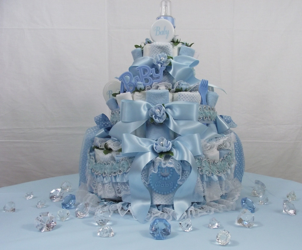 Boy Baby Shower Diaper Cake Boy Baby Shower Diaper Cake
