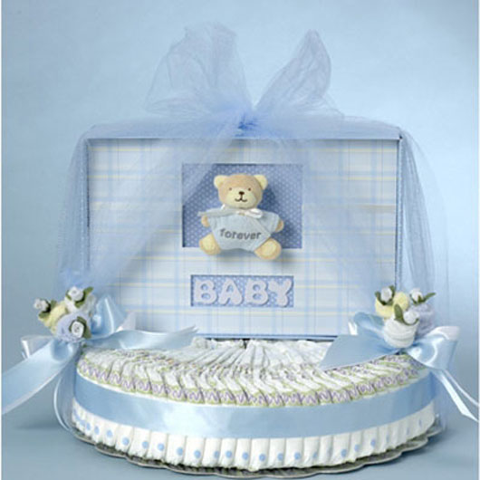 Boy Baby Shower Gift Diaper Cake