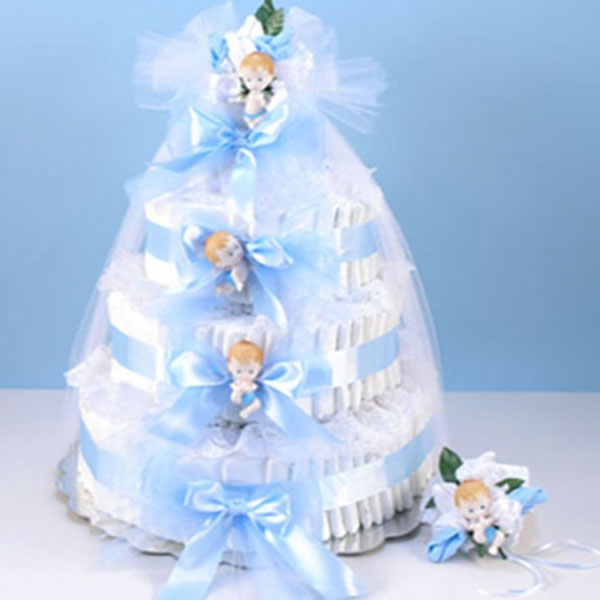 Boy Baby Shower Gift Diaper Cake