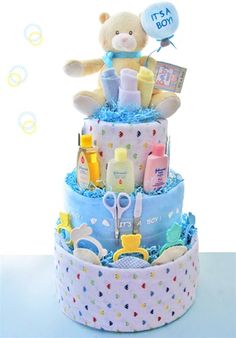 Boy Baby Shower Gift Diaper Cake