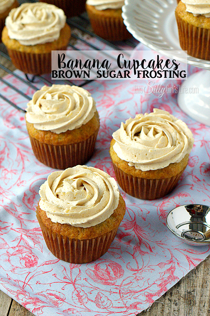 Brown Sugar Banana Cupcakes with Frosting