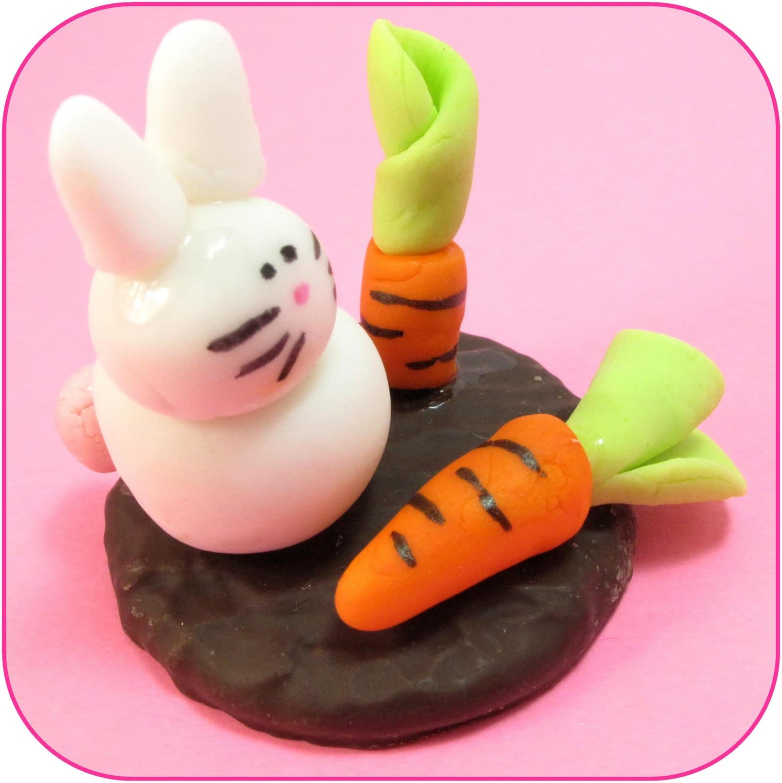 Bunny Carrot Fondant Cupcakes