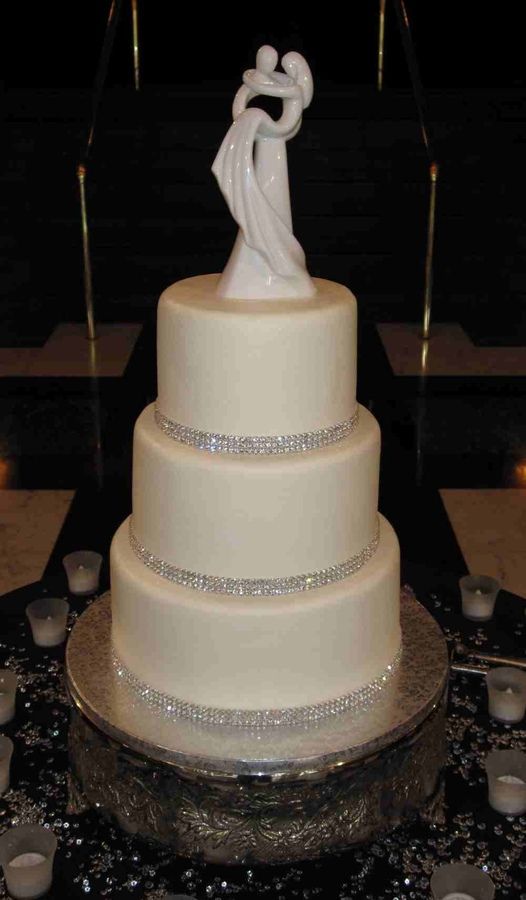 Buttercream Wedding Cake with Bling