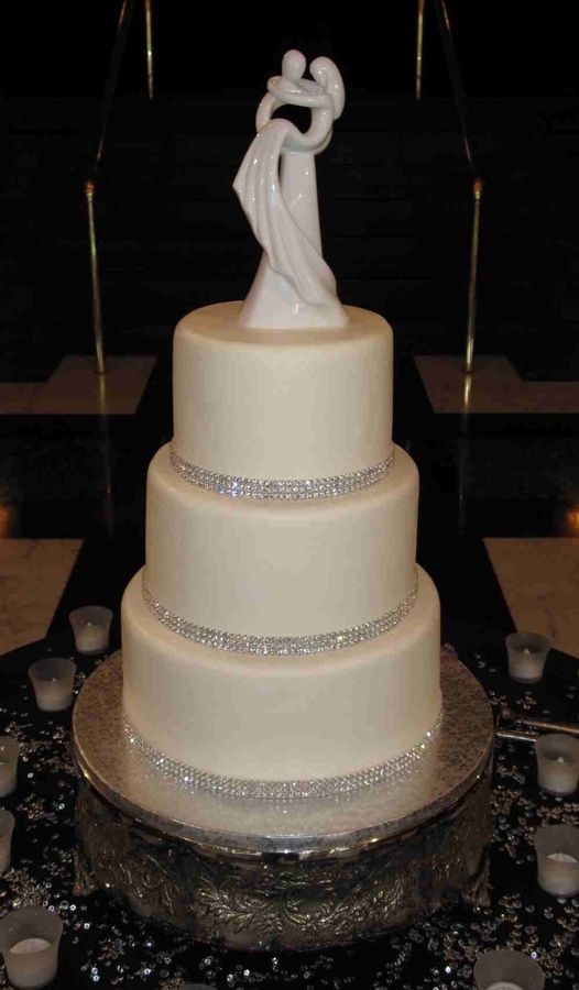Buttercream Wedding Cake with Bling Buttercream Wedding Cake with Bling