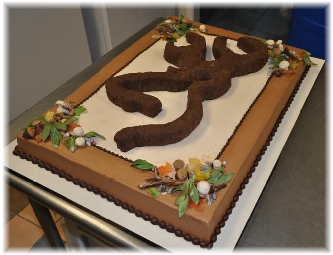 Camo Browning Symbol Cake