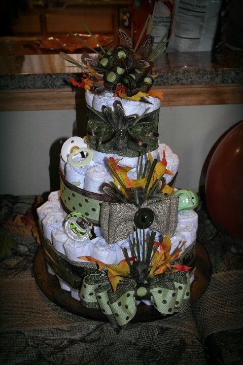 Camo Diaper Cake Camo Diaper Cake