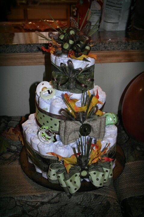 Camo Diaper Cake