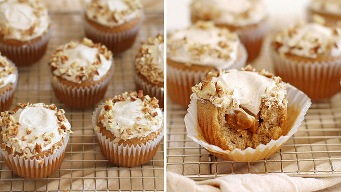 Caramel Filled Cupcakes with Cream Cheese