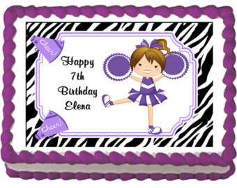 Cheerleading Birthday Cake Topper