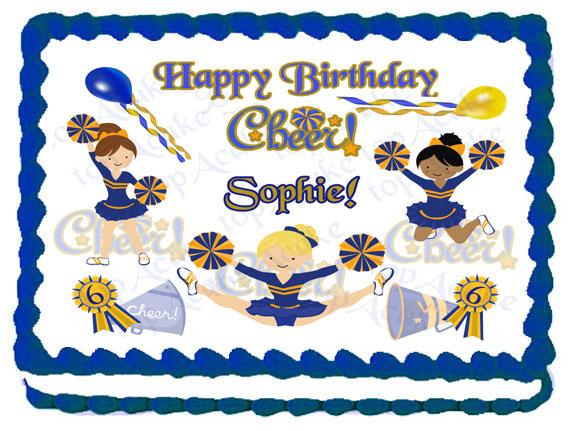 Cheerleading Sheet Cake Ideas