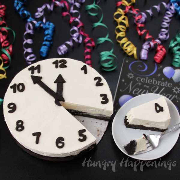 Cheesecake New Year's Eve Clock Cheesecake New Year's Eve Clock