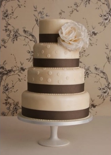 Chocolate Brown Wedding Cake