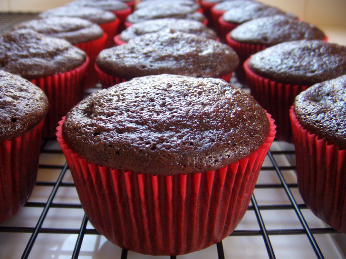 Chocolate Cupcakes with Marshmallow Chocolate Cupcakes with Marshmallow