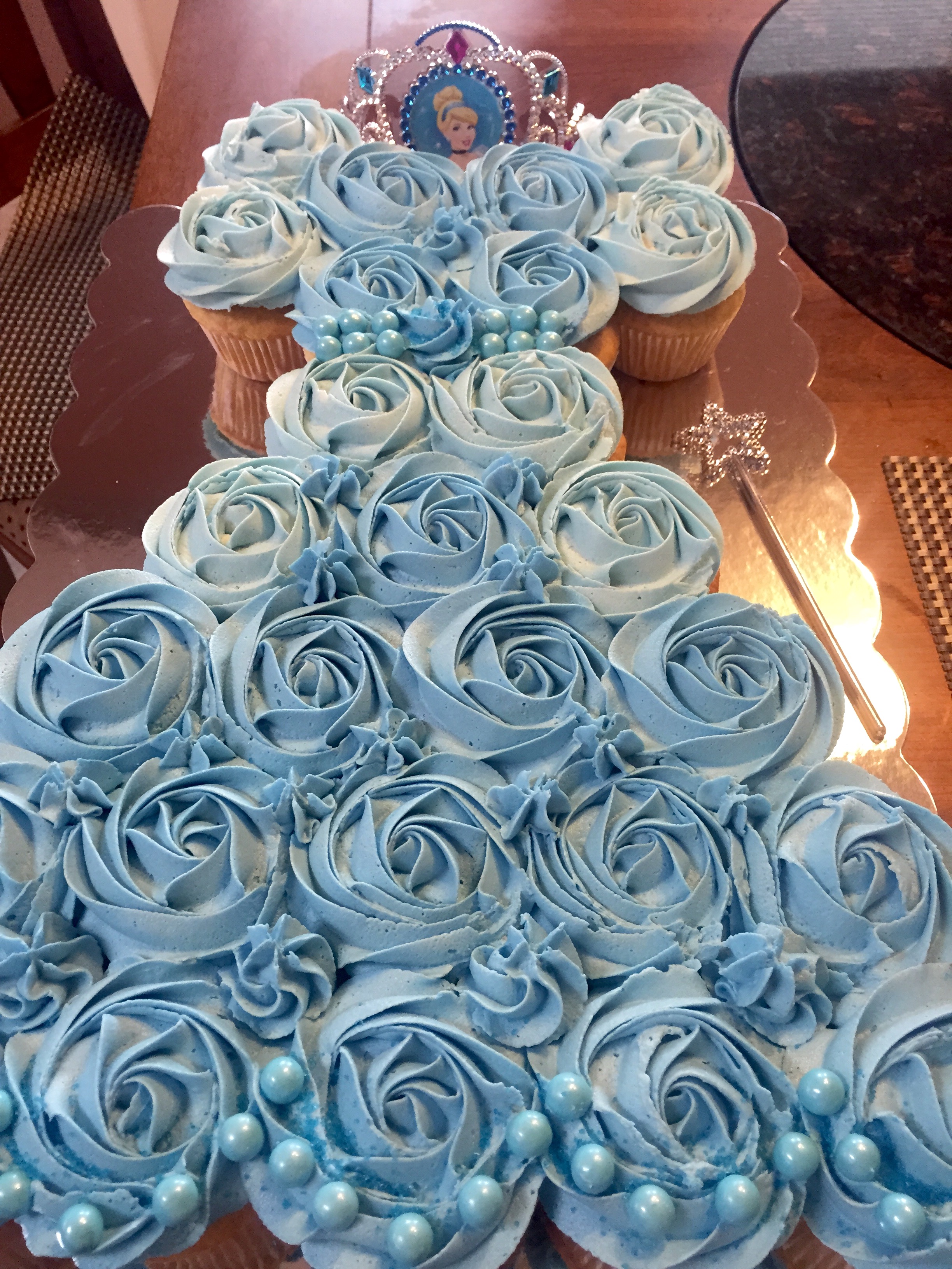 Cinderella Dress Cupcake Cake