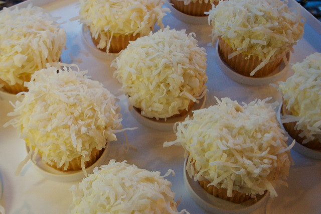 Coconut Cupcakes with Cream Cheese Frosting