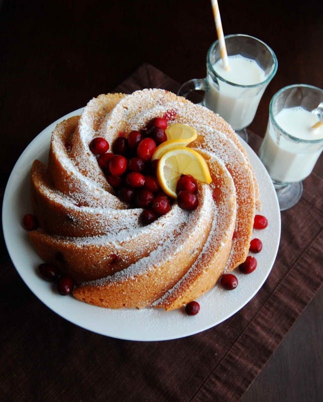 Cranberry and Lemon Bundt Cake