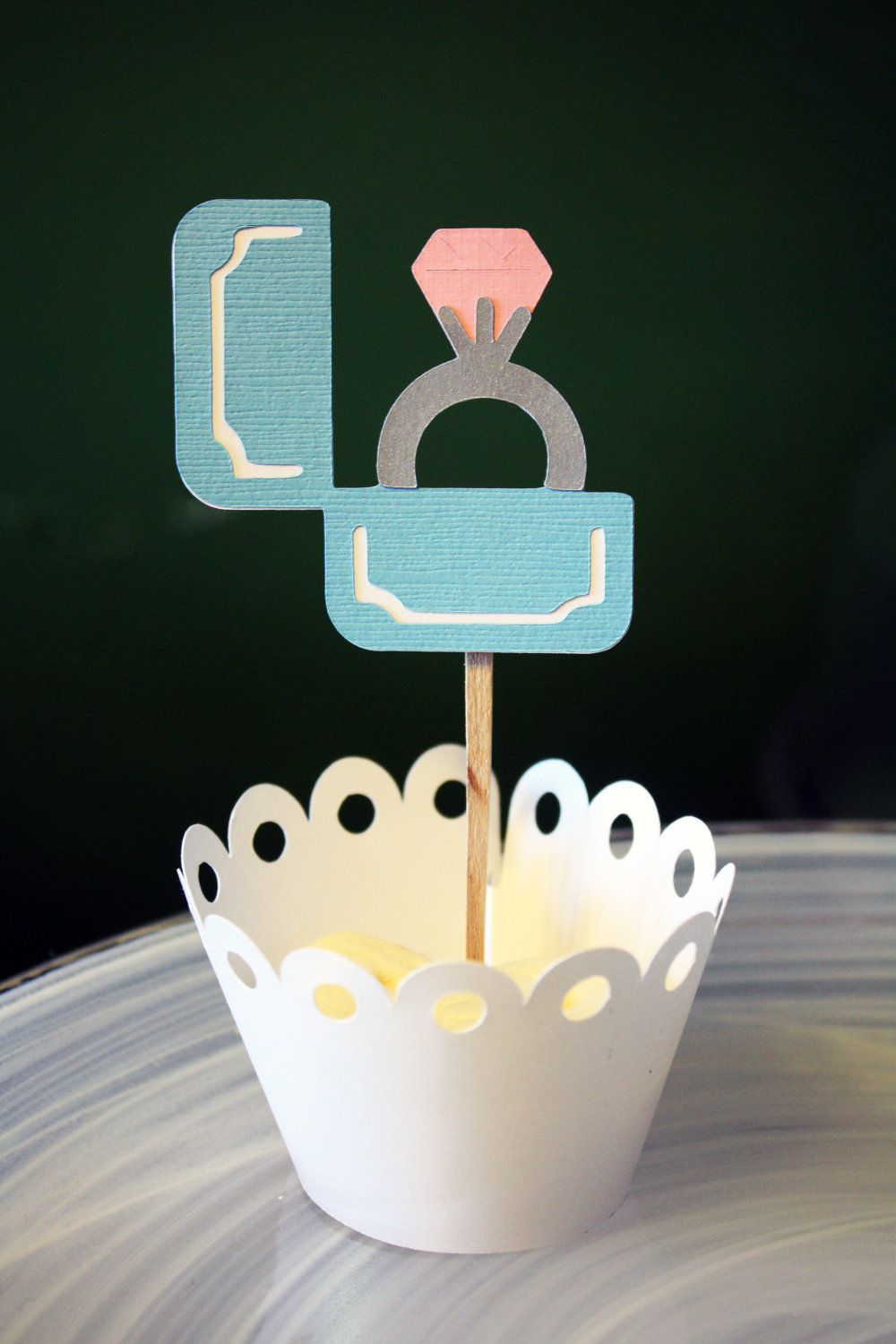 Cupcake Cake Topper Engagement Ring Cupcake Cake Topper Engagement Ring