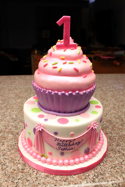 Cupcake First Birthday Cake