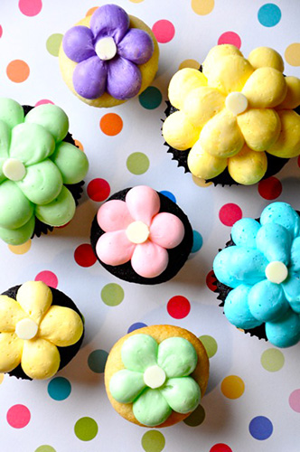 Cute Flower Cupcake Idea