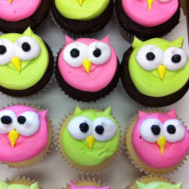 Cute Owl Cupcake Ideas for Girls Birthdays