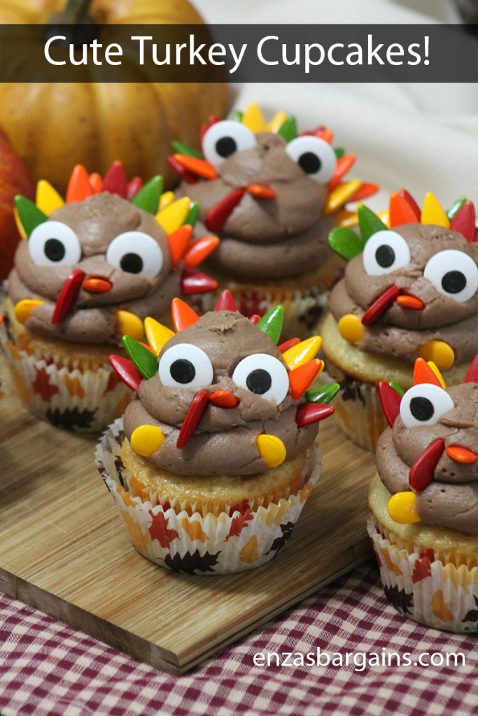 Cute Thanksgiving Turkey Cupcakes Recipe