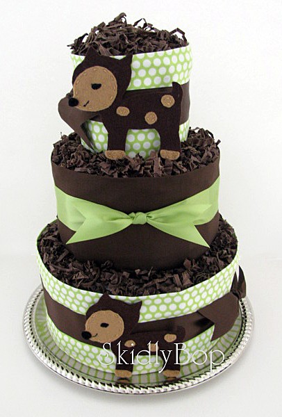 Deer Baby Shower Diaper Cake