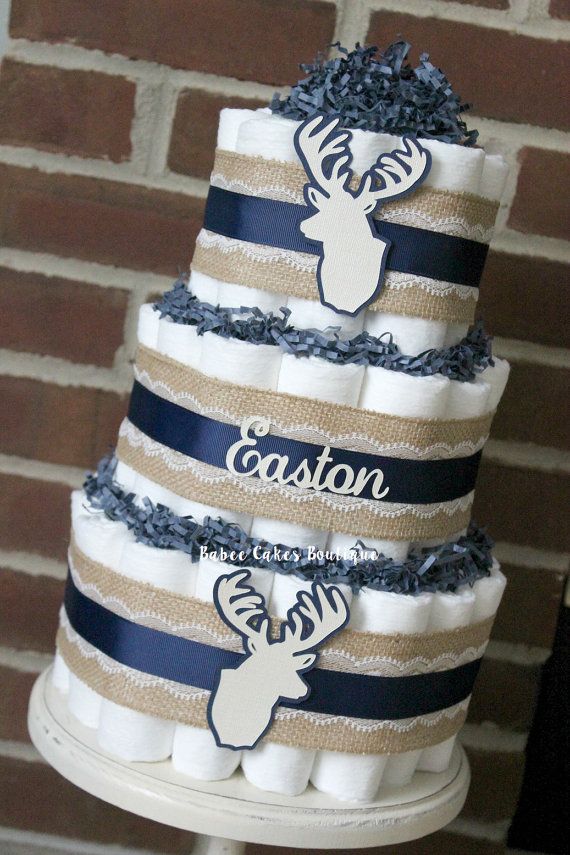 Deer Baby Shower Diaper Cake