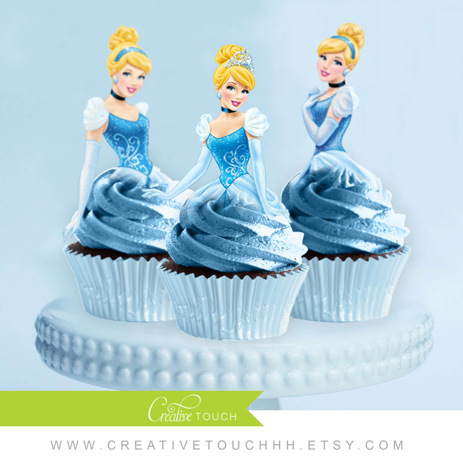 Disney Princess Cinderella Cupcake Toppers