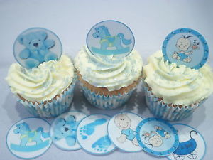 Edible Rice Paper Cupcake Toppers Baby Shower Edible Rice Paper Cupcake Toppers Baby Shower