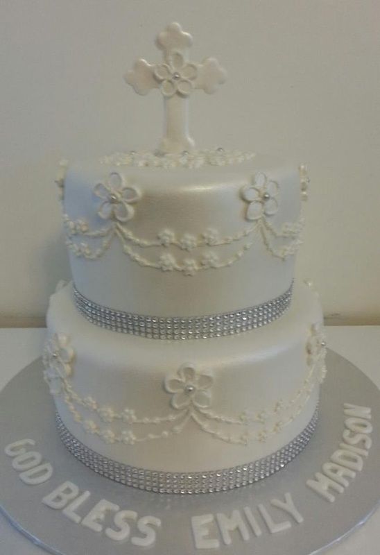 Elegant Baptism Cake