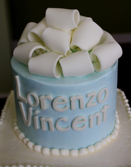 Elegant Boy Baptism Cake