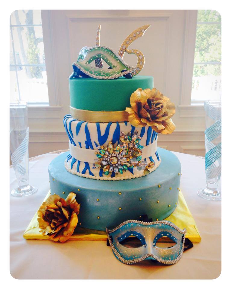 Elegant Sweet 16 Cakes with Jewels