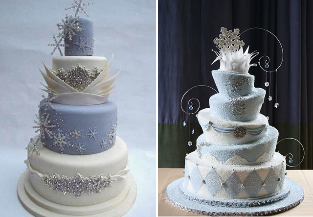 Elegant Winter Wedding Cake