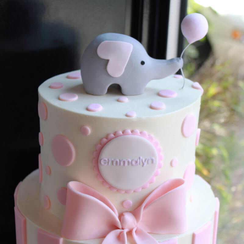 Elephant Baby Shower Cake